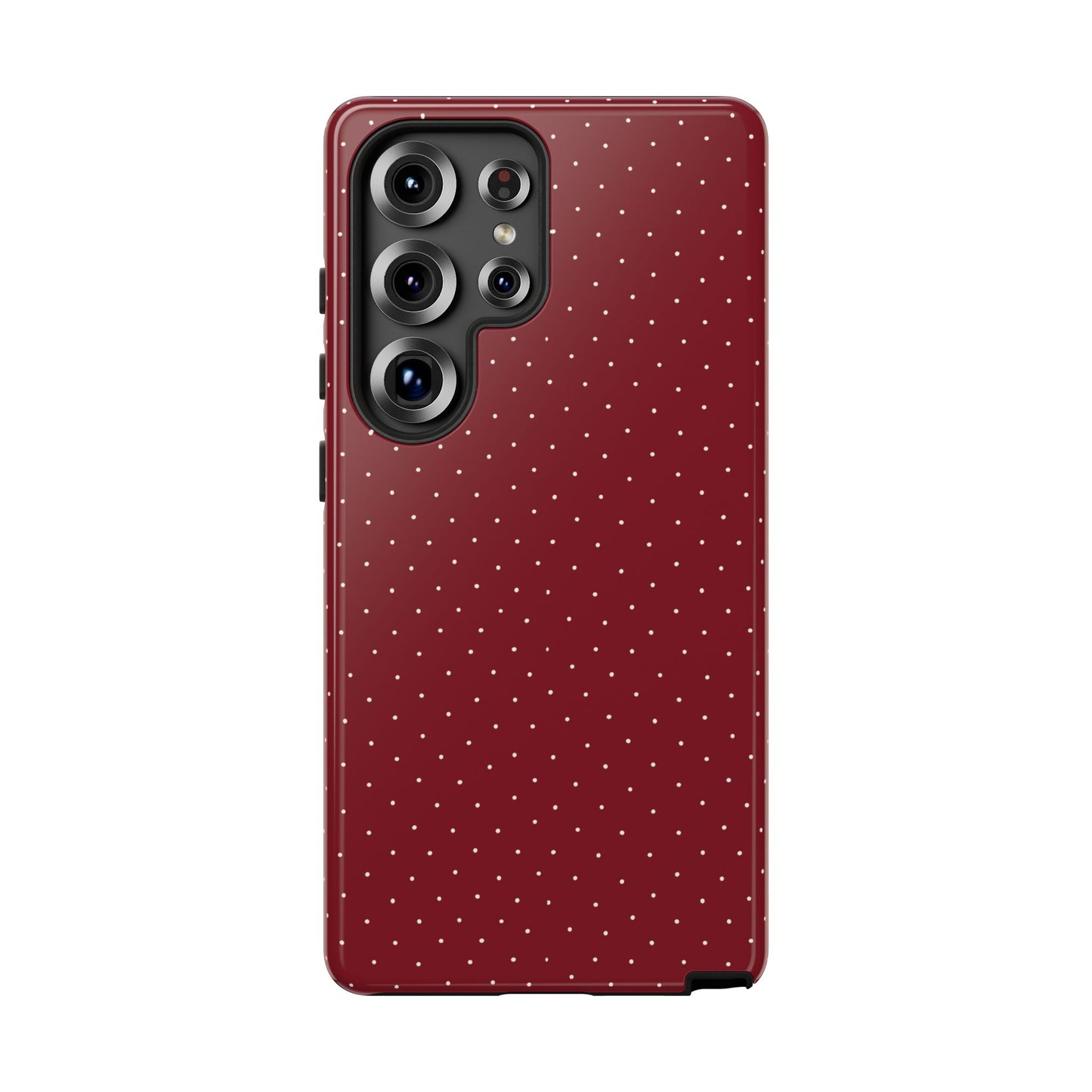Burgundy  & White Dots Case - JGUS
