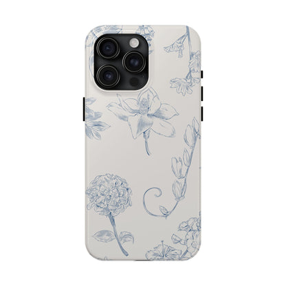 Jasmine Sketch Phone Case – Artistic Design, Slim, Durable & MagSafe Compatible