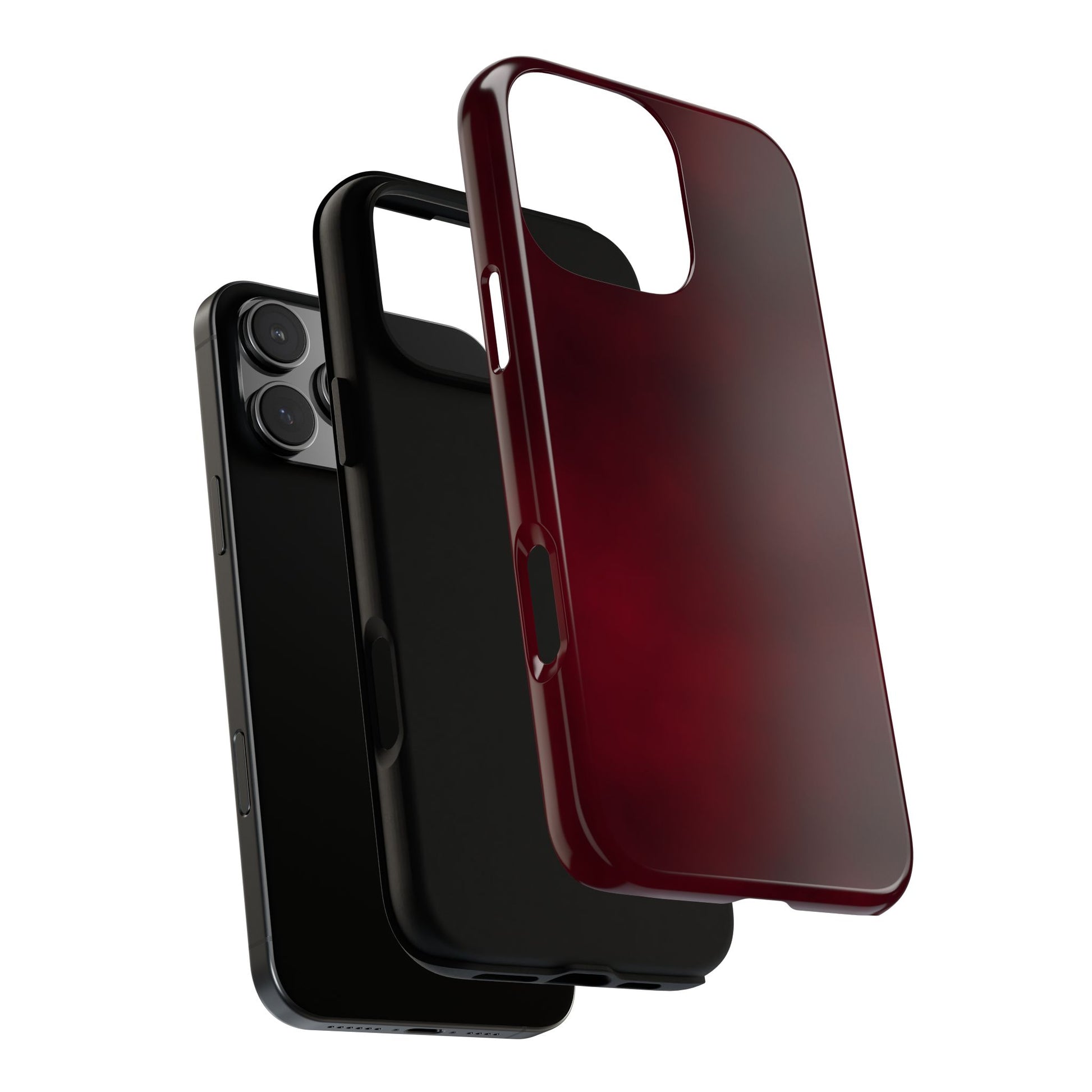 Vintage Burgundy Cherry Phone Case – Elegant Floral Design for iPhone 17 & Samsung Galaxy | Tough Protective Cover - JGUS