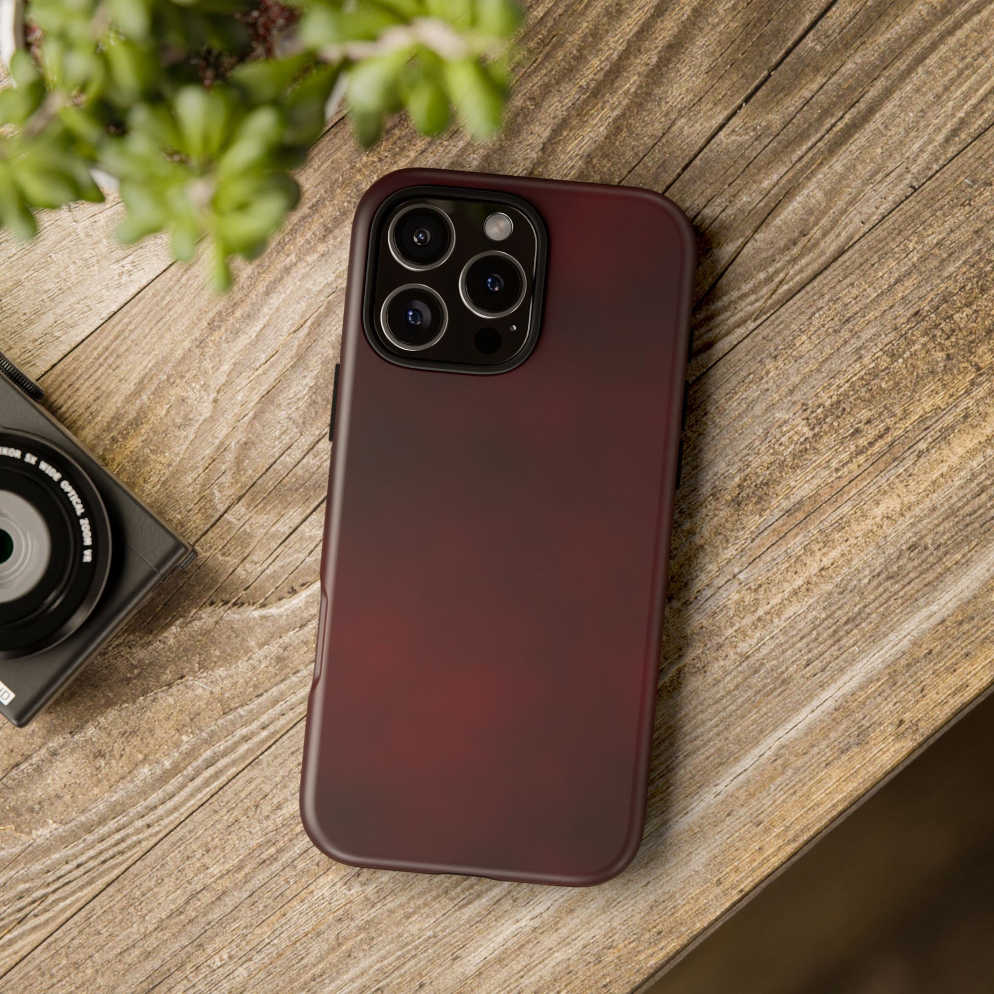 Vintage Burgundy Cherry Phone Case – Elegant Floral Design for iPhone 17 & Samsung Galaxy | Tough Protective Cover - JGUS