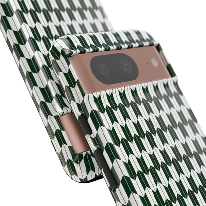 Green Harmony Geometric Phone Case – Durable, Slim, and MagSafe Compatible - JGUS