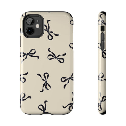 Beige and Black Bow Phone Case