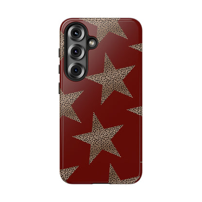 Leopard Star Luxe - Burgundy Edition | Aesthetic Coquette Phone Case for iPhone & Galaxy - JGUS