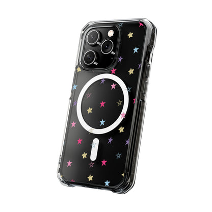 Star Pattern Clear Mag Safe Case, Magnetic Clear Impact Case