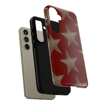 Leopard Star Luxe - Burgundy Edition | Aesthetic Coquette Phone Case for iPhone & Galaxy - JGUS