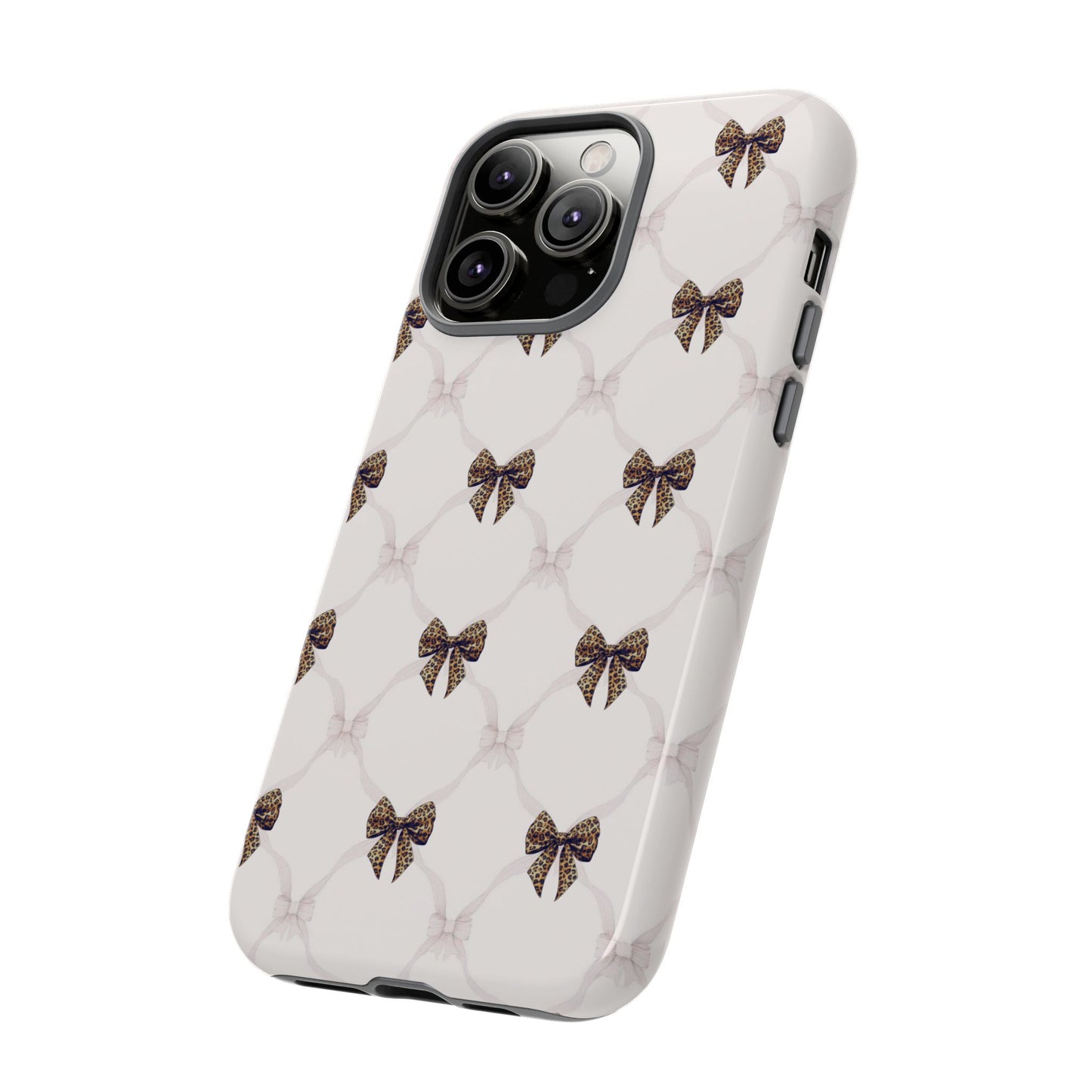 Chic Bow Pattern Phone Case | Elegant Clear Protective Case | Stylish iPhone & Samsung Cover - JGUS