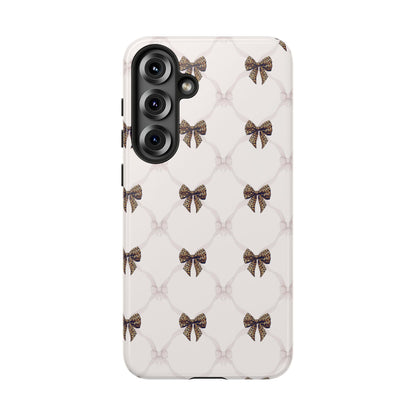 Chic Bow Pattern Phone Case | Elegant Clear Protective Case | Stylish iPhone & Samsung Cover - JGUS