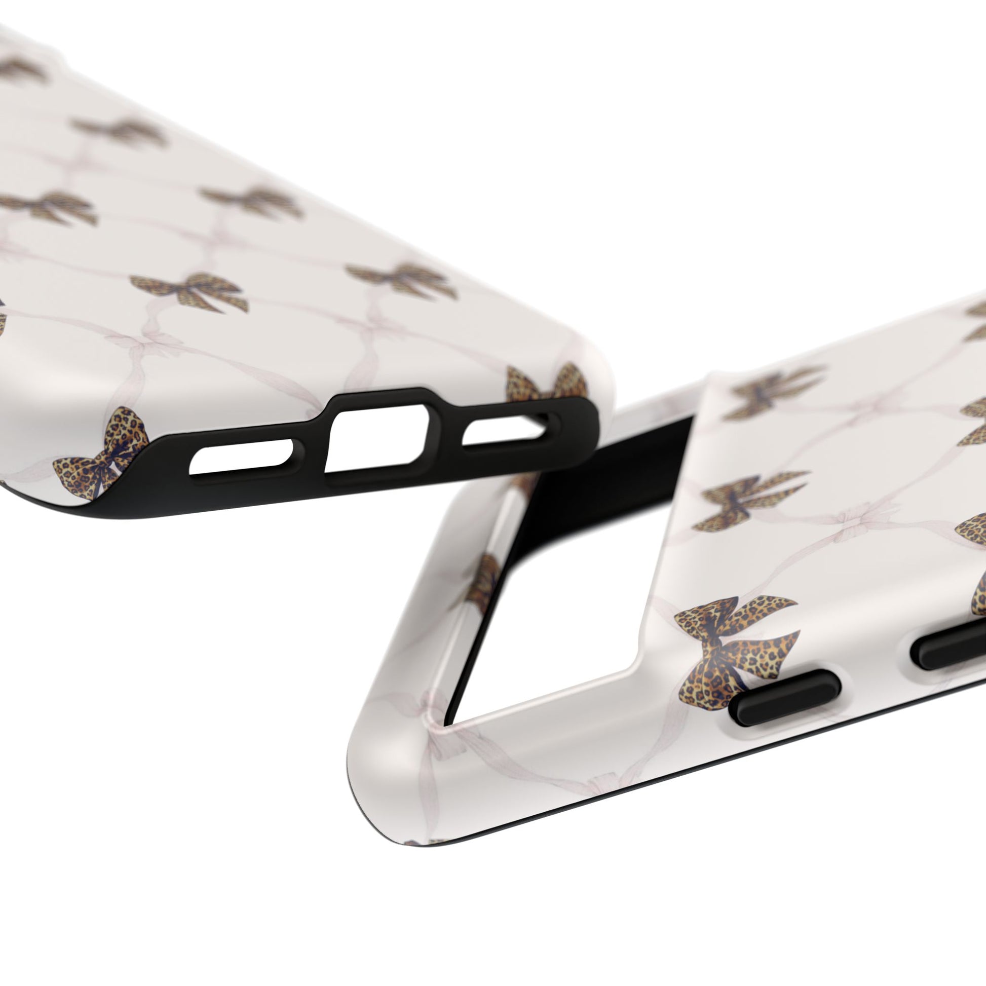 Chic Bow Pattern Phone Case | Elegant Clear Protective Case | Stylish iPhone & Samsung Cover - JGUS