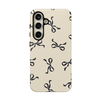 Beige and Black Bow Phone Case - JGUS