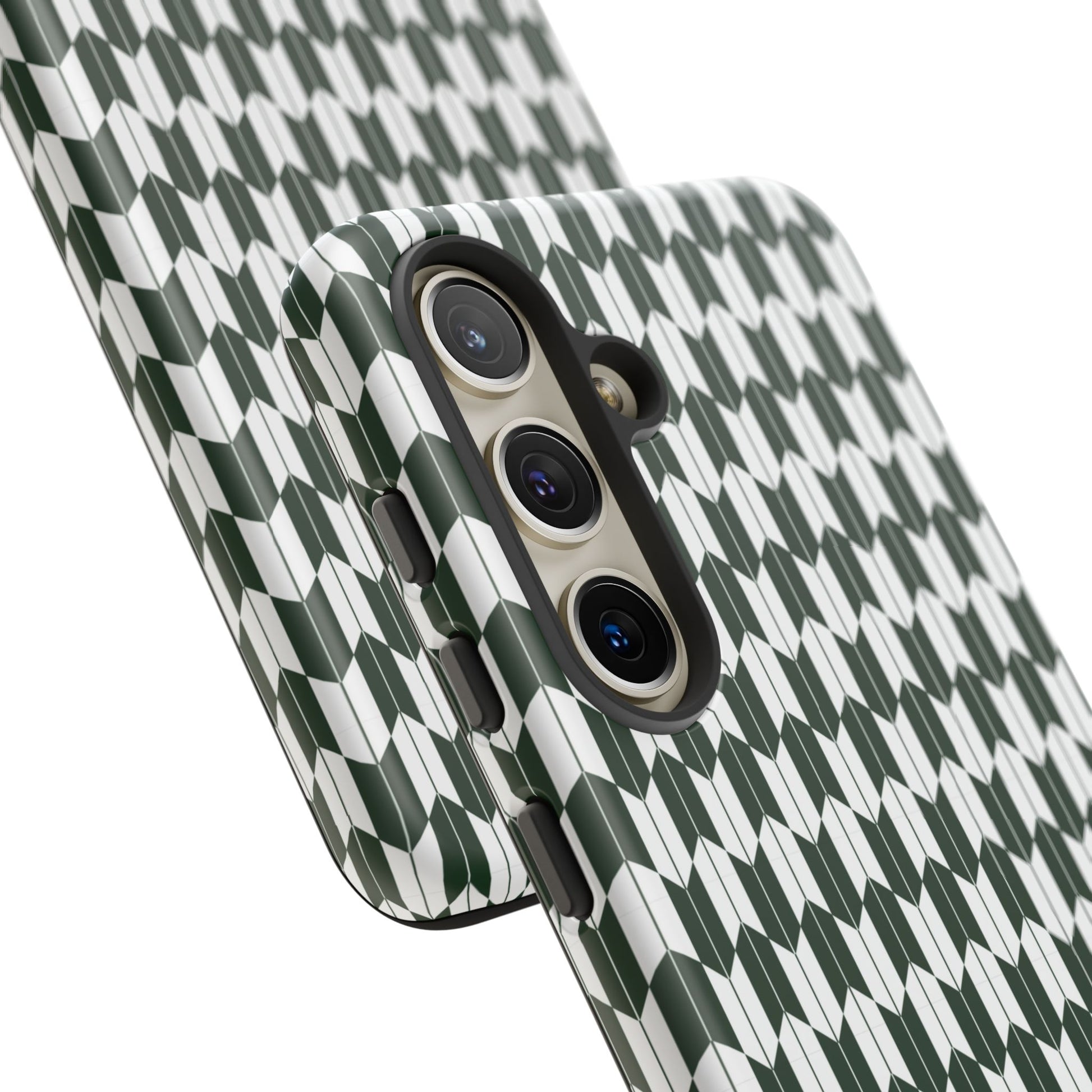 Green Harmony Geometric Phone Case – Durable, Slim, and MagSafe Compatible - JGUS