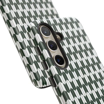 Green Harmony Geometric Phone Case – Durable, Slim, and MagSafe Compatible - JGUS