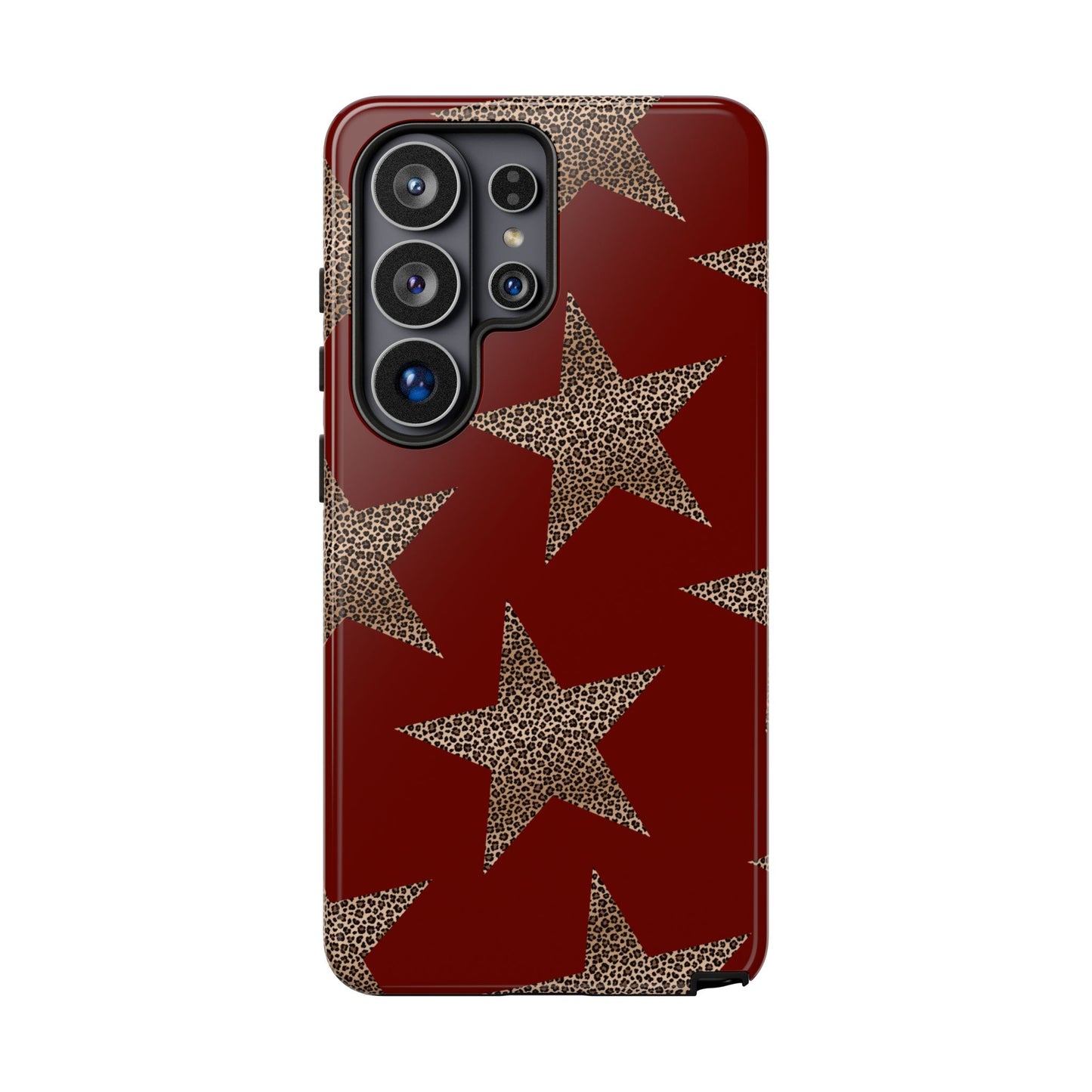 Leopard Star Luxe - Burgundy Edition | Aesthetic Coquette Phone Case for iPhone & Galaxy - JGUS