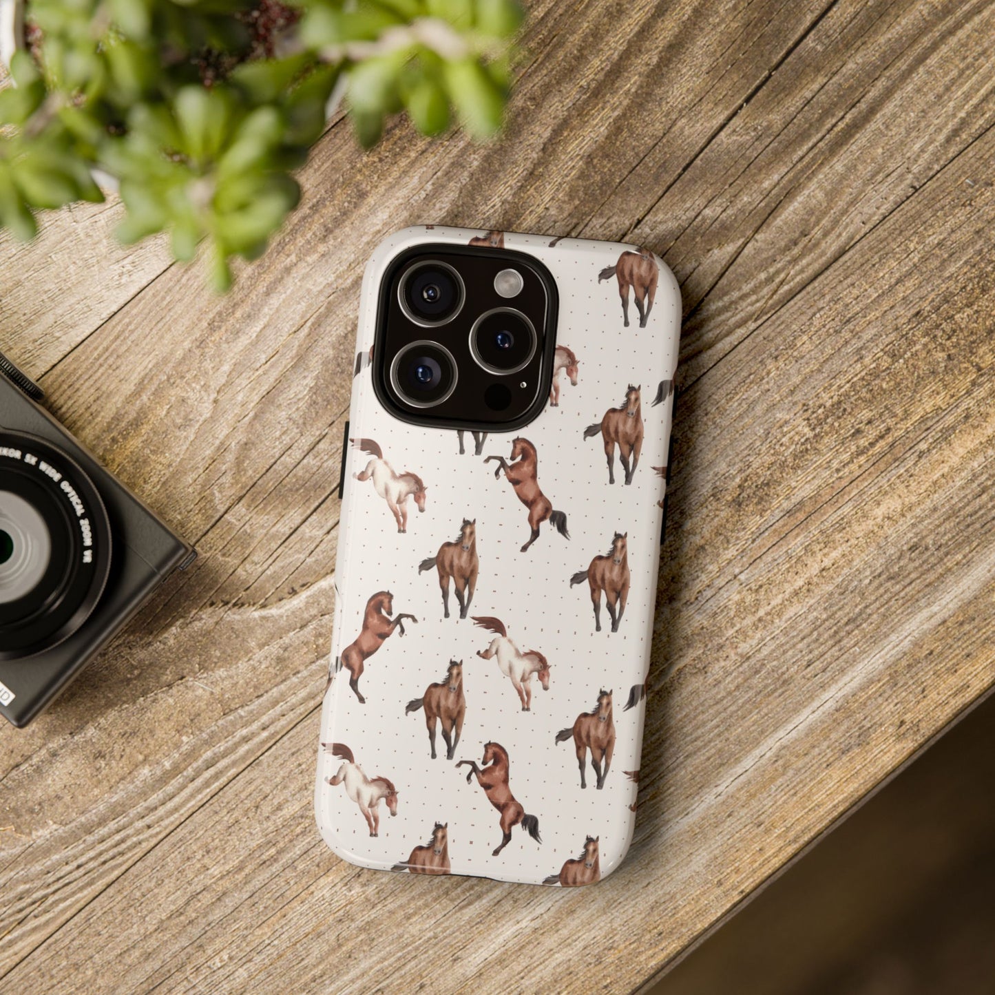 Wild Mustang Horse Pattern Phone Case – Stylish, Protective & Eco-Friendly - JGUS