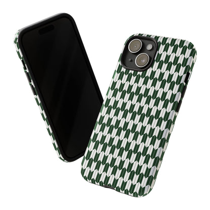 Green Harmony Geometric Phone Case – Durable, Slim, and MagSafe Compatible - JGUS