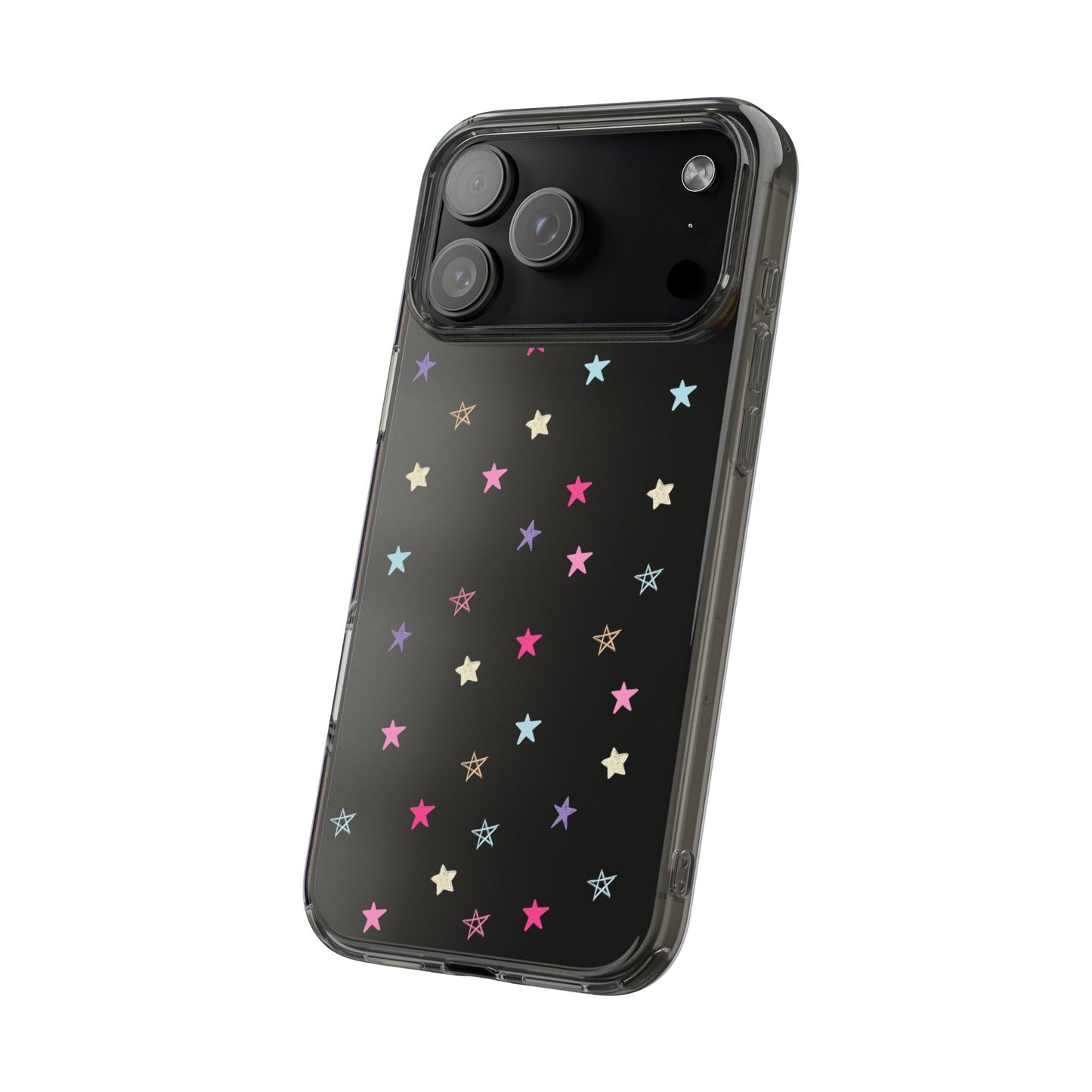 Star Pattern Clear Phone Case