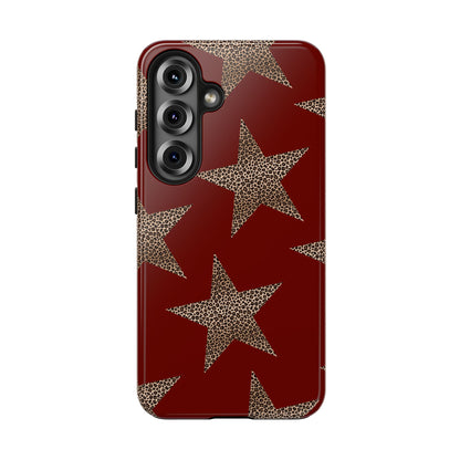 Leopard Star Luxe - Burgundy Edition | Aesthetic Coquette Phone Case for iPhone & Galaxy