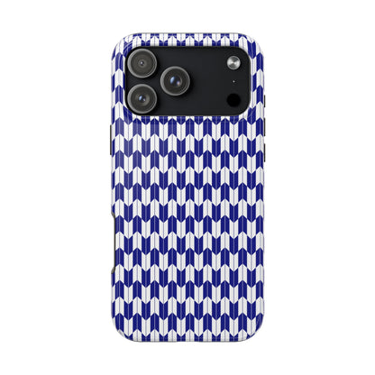 Blue Harmony Geometric Phone Case – Durable, Slim, and MagSafe Compatible