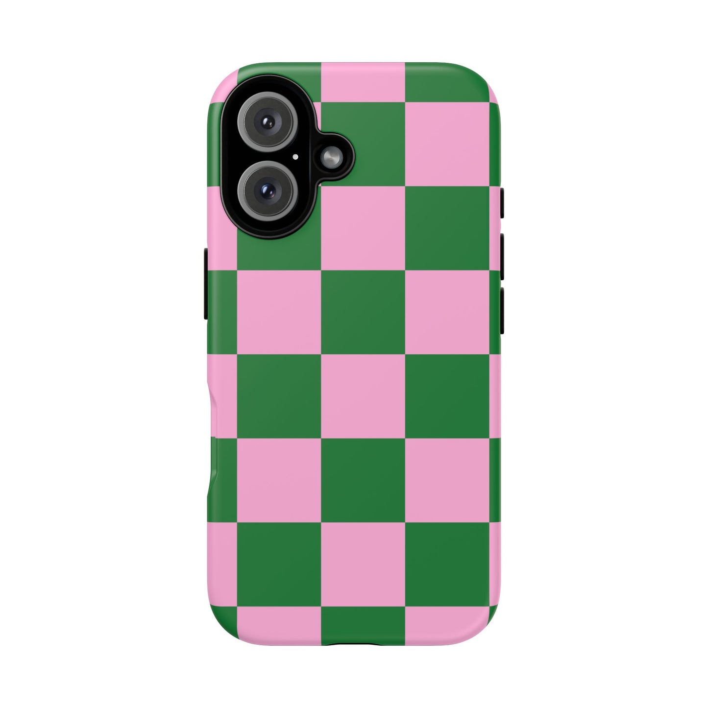 Pink Retro Checkered Phone Case – 90s Aesthetic, Vintage Grid Pattern for iPhone & Samsung - JGUS