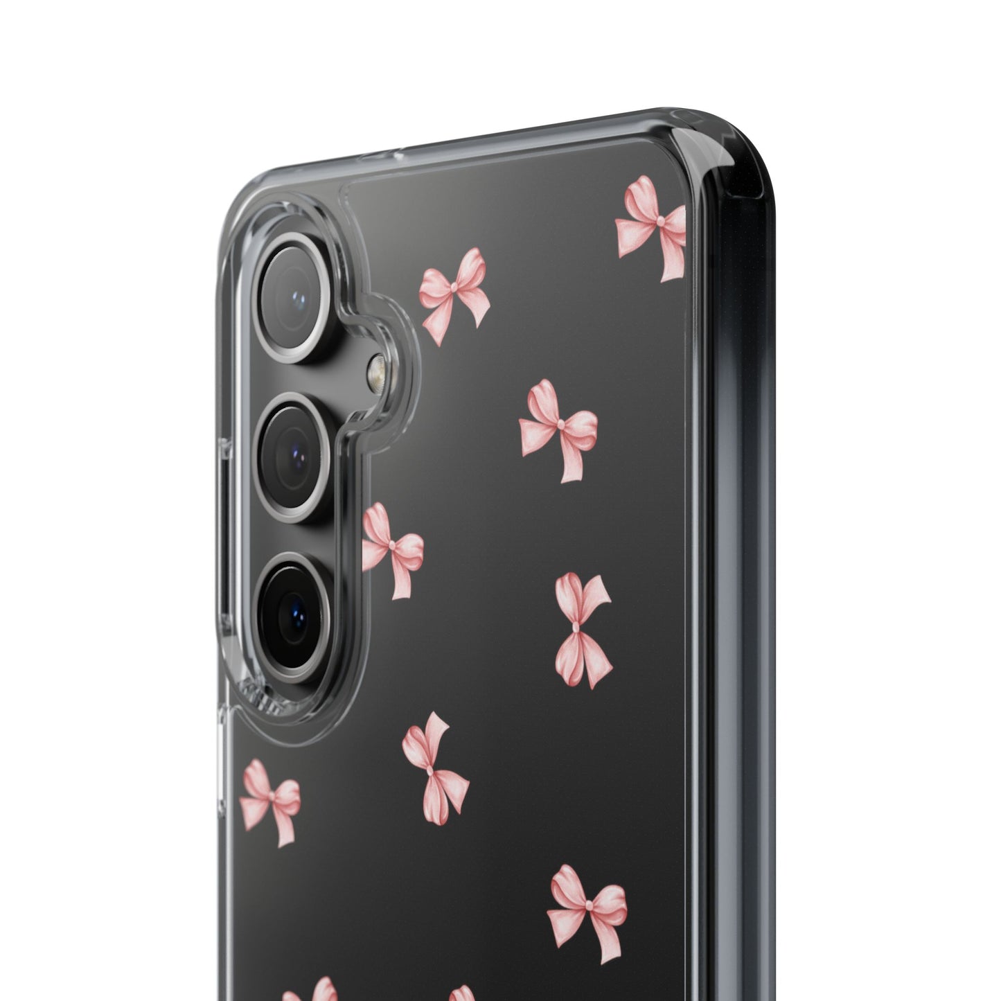 Pink Bow Dreams Clear Phone Case