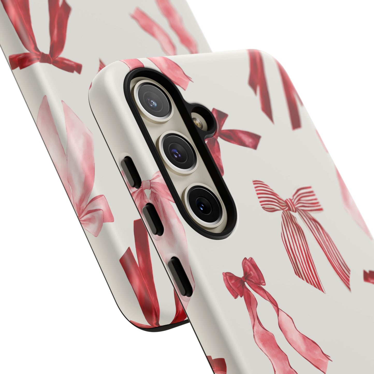 Burgundy Chic Bow Design Phone Case - JGUS
