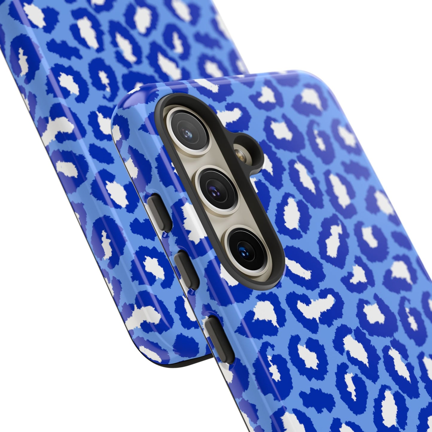 Leopard Vibes - Blue Edition Phone Case for iPhone & Samsung - Stylish & Durable Animal Print Case - JGUS
