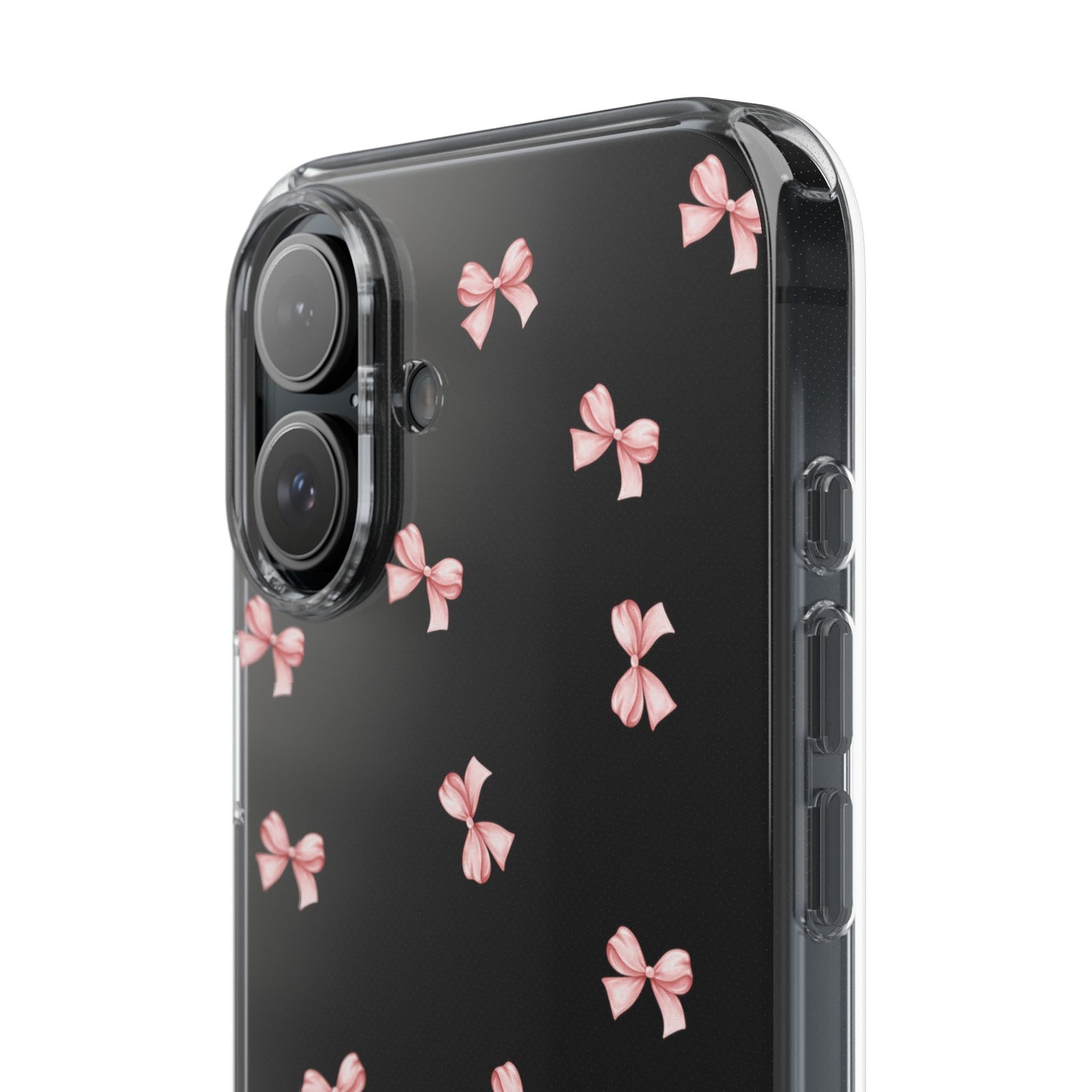 Pink Bow Dreams Clear Phone Case