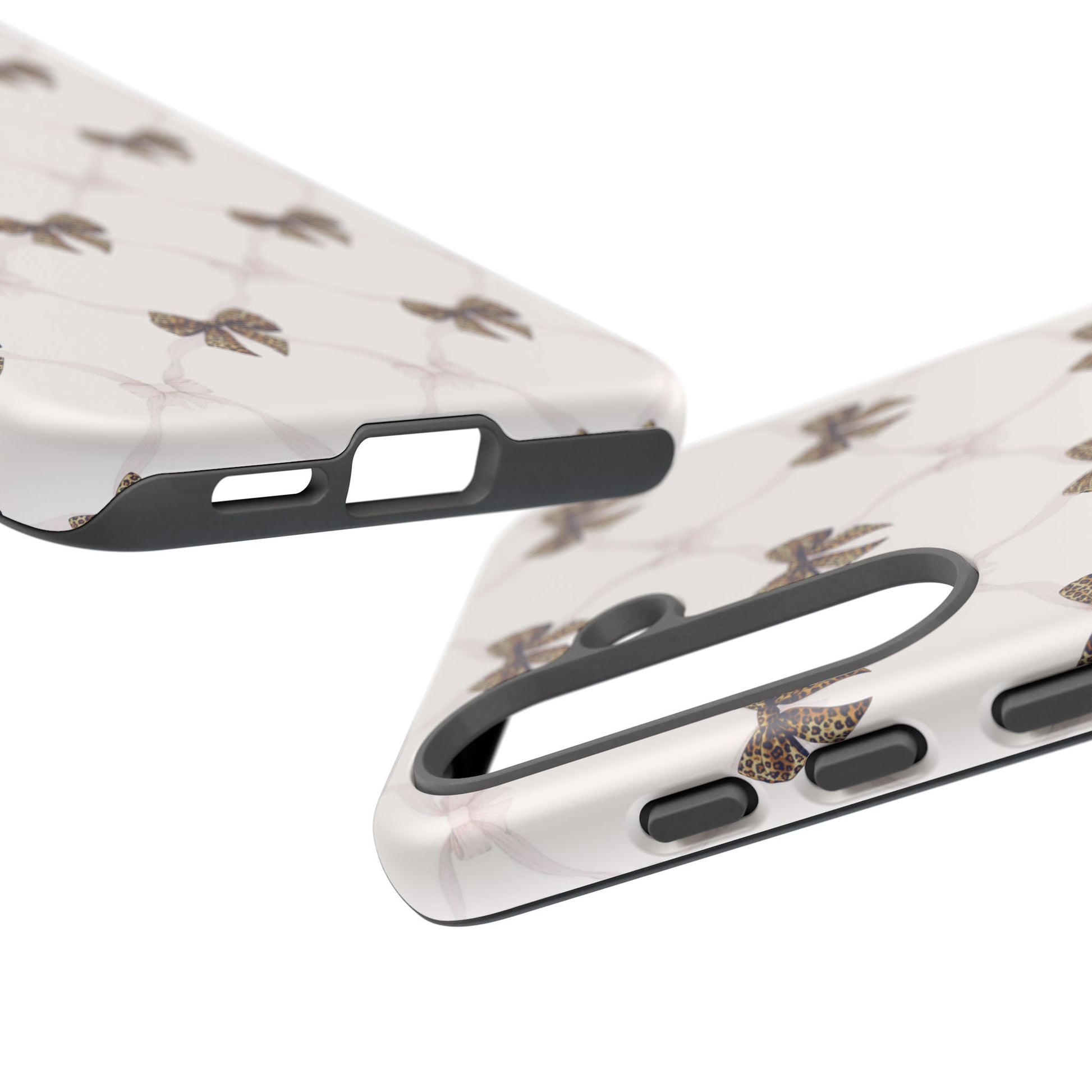Chic Bow Pattern Phone Case | Elegant Clear Protective Case | Stylish iPhone & Samsung Cover - JGUS