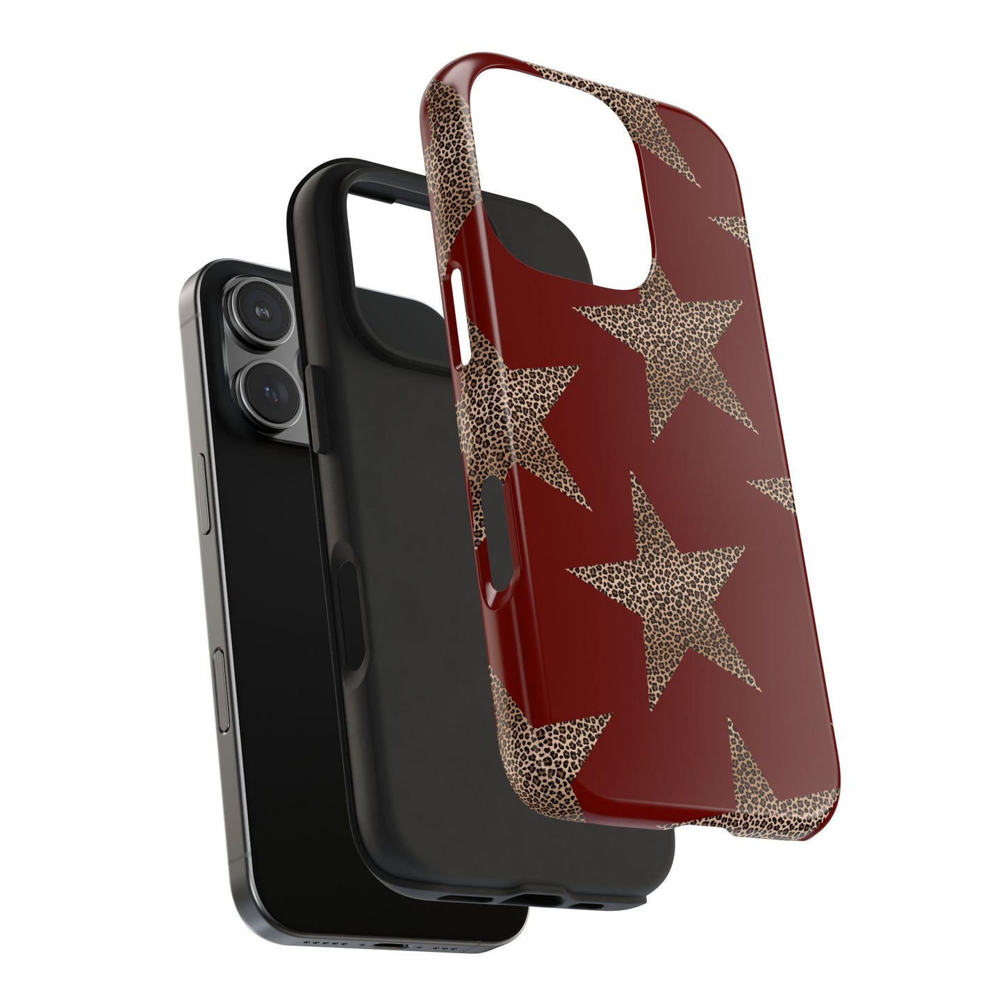 Leopard Star Luxe - Burgundy Edition | Aesthetic Coquette Phone Case for iPhone & Galaxy