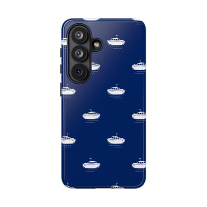 Blue Boat Phone Case – Calm Ocean Pattern for iPhone & Samsung, Durable & Stylish Protection - JGUS