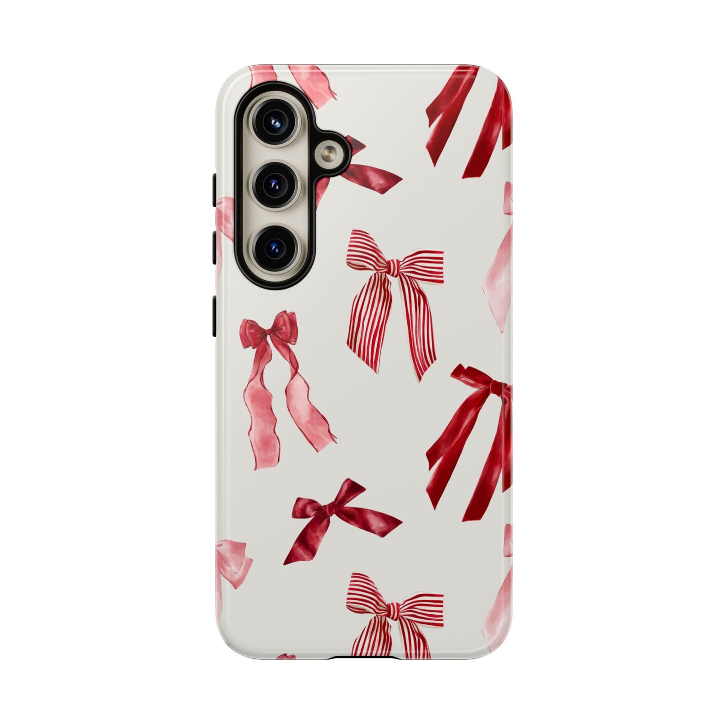 Burgundy Chic Bow Design Phone Case - JGUS