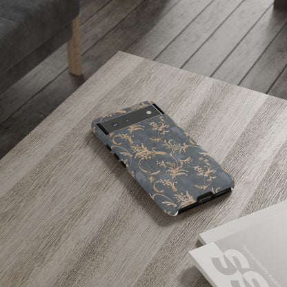Old-Fashioned Flower Phone Case – Aesthetic Protective Cover for iPhone & Samsung - JGUS