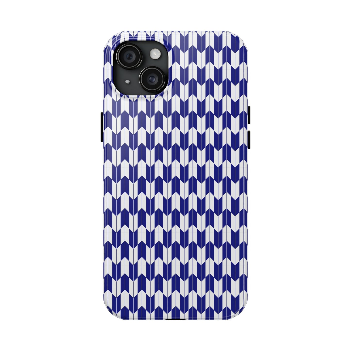 Blue Harmony Geometric Phone Case – Durable, Slim, and MagSafe Compatible