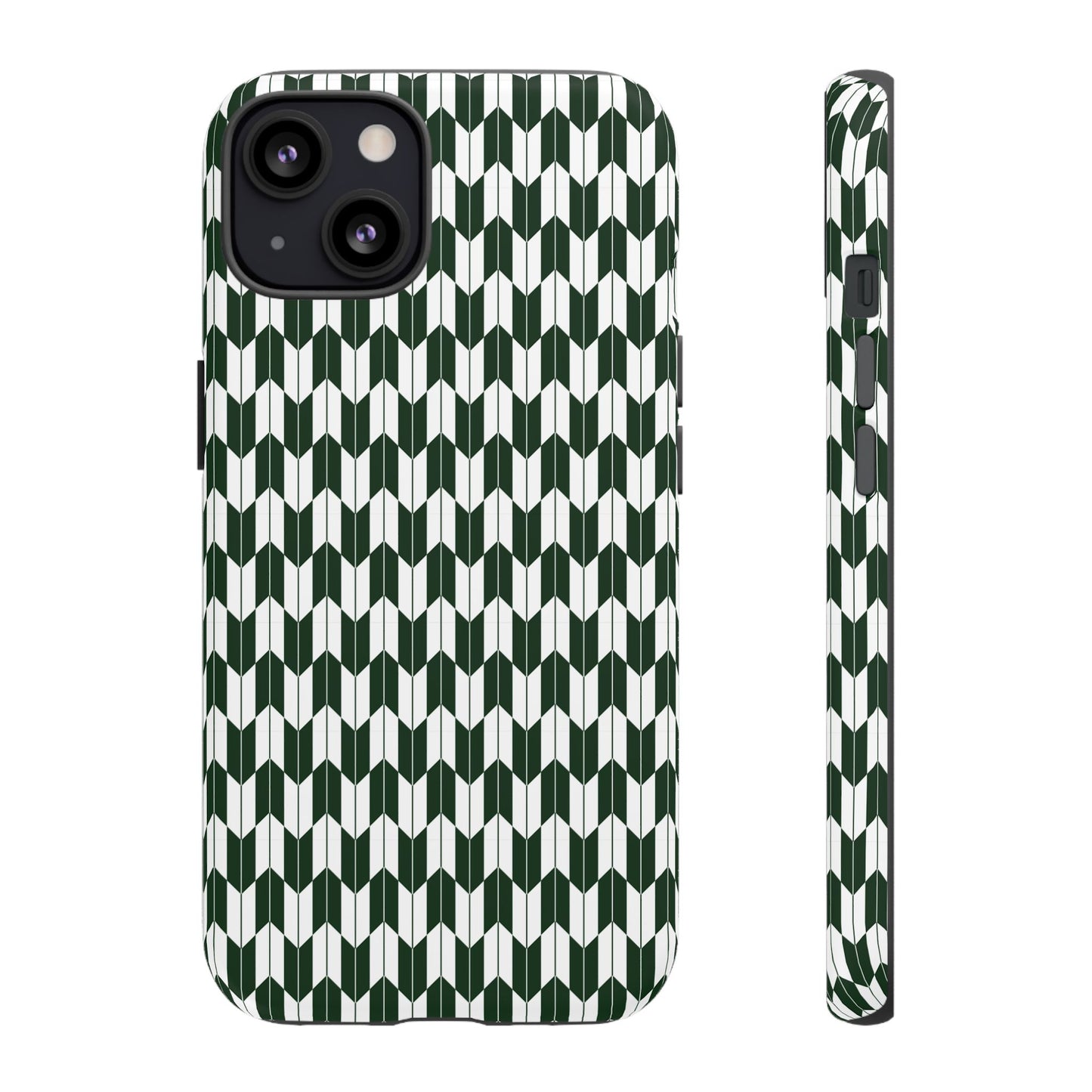Green Harmony Geometric Phone Case – Durable, Slim, and MagSafe Compatible - JGUS