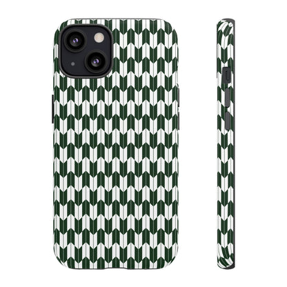 Green Harmony Geometric Phone Case – Durable, Slim, and MagSafe Compatible - JGUS