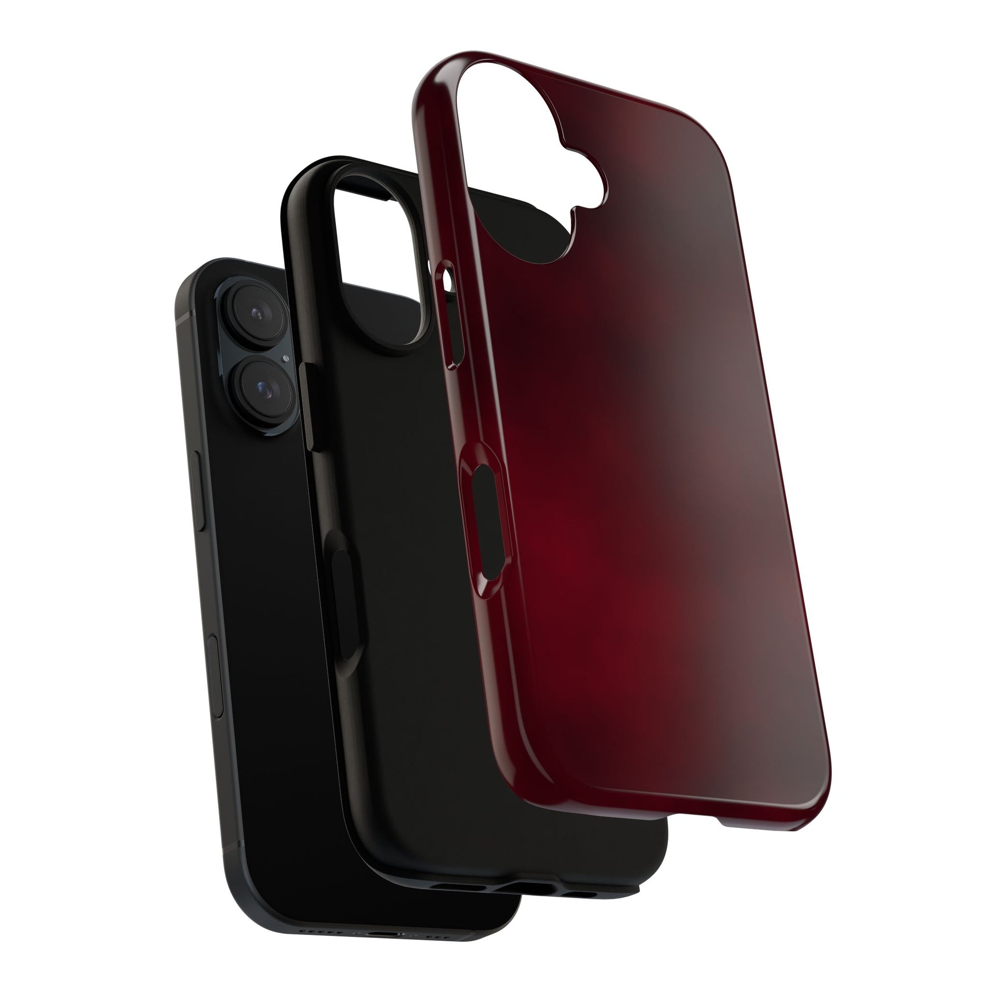Vintage Burgundy Cherry Phone Case – Elegant Floral Design for iPhone 17 & Samsung Galaxy | Tough Protective Cover - JGUS