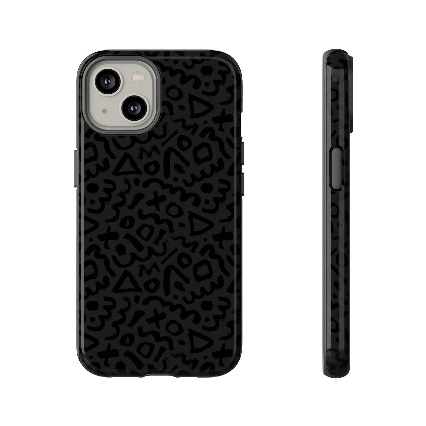 Retro Geometric Vibes Phone Case – 80s 90s Vintage Abstract Pattern for iPhone & Samsung - JGUS