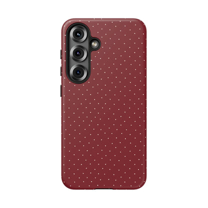 Burgundy  & White Dots Case - JGUS