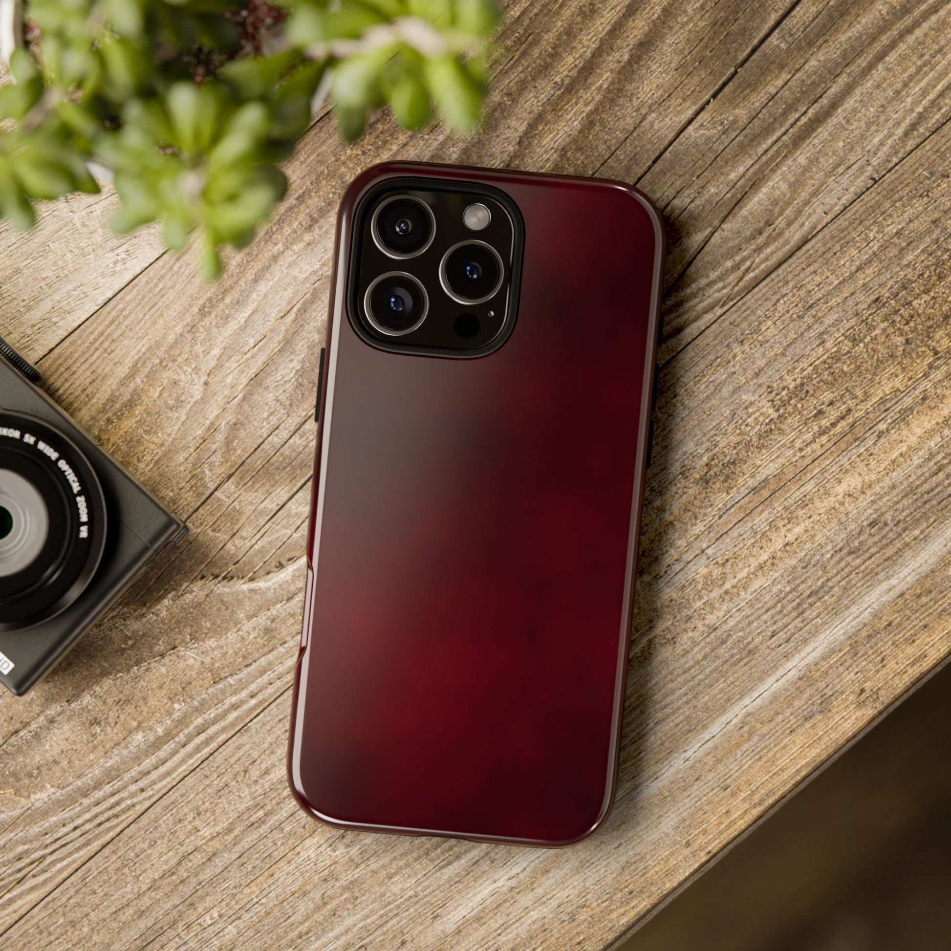 Vintage Burgundy Cherry Phone Case – Elegant Floral Design for iPhone 17 & Samsung Galaxy | Tough Protective Cover - JGUS