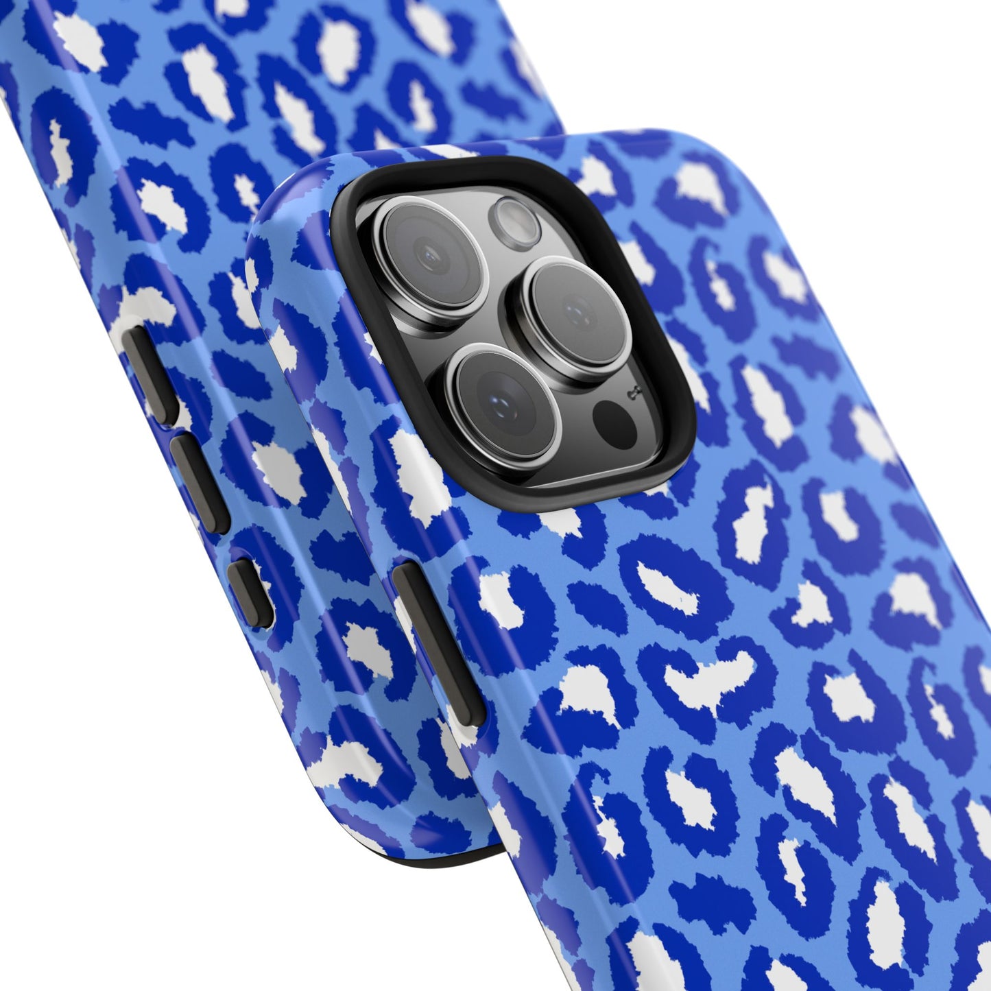 Leopard Vibes - Blue Edition Phone Case for iPhone & Samsung - Stylish & Durable Animal Print Case