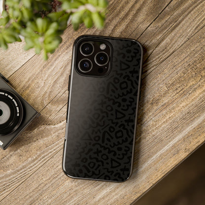 Retro Geometric Vibes Phone Case – 80s 90s Vintage Abstract Pattern for iPhone & Samsung - JGUS