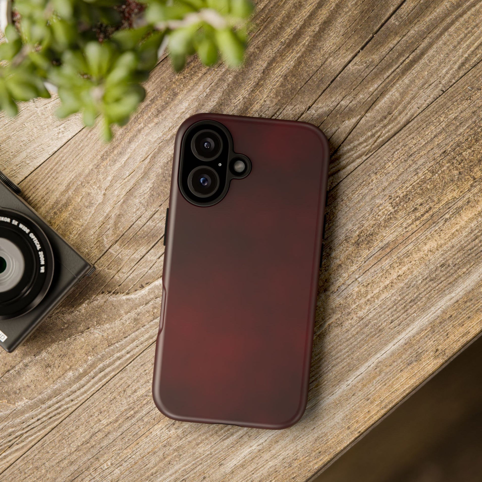 Vintage Burgundy Cherry Phone Case – Elegant Floral Design for iPhone 17 & Samsung Galaxy | Tough Protective Cover - JGUS