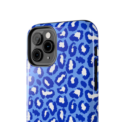 Leopard Vibes - Blue Edition Phone Case for iPhone & Samsung - Stylish & Durable Animal Print Case