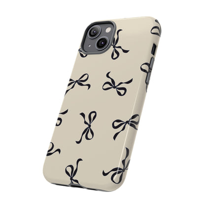 Beige and Black Bow Phone Case - JGUS