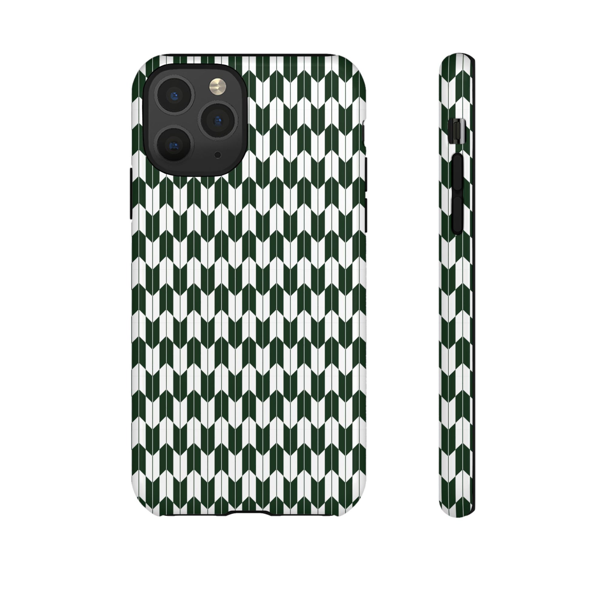 Green Harmony Geometric Phone Case – Durable, Slim, and MagSafe Compatible - JGUS