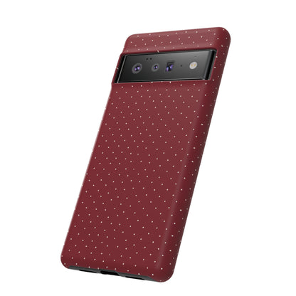 Burgundy  & White Dots Case - JGUS
