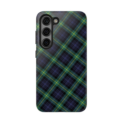 Jade Plaid Luxe Phone Case – Dual-Layer Protection for iPhone & Samsung