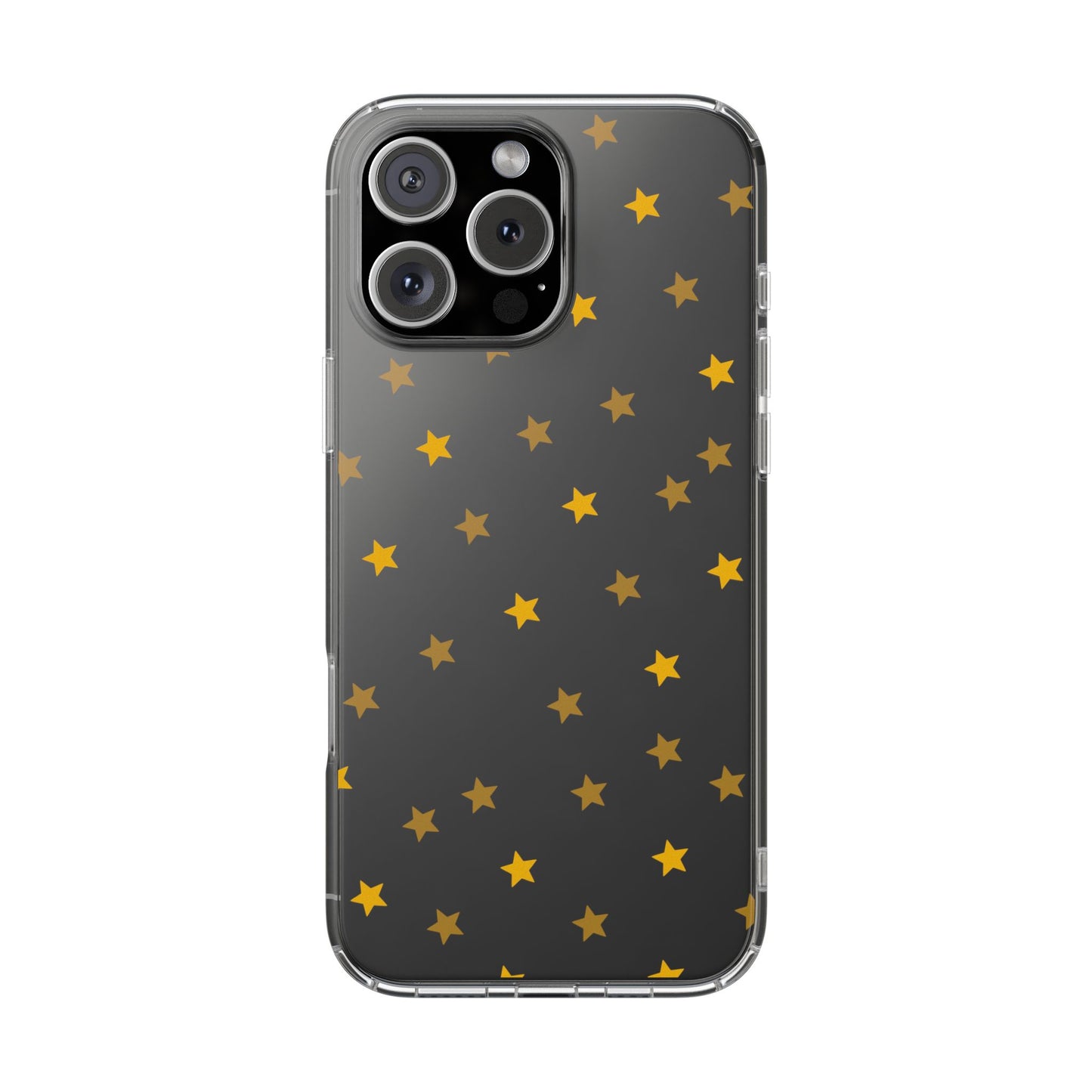 Yellow Stars Clear Phone Case – Stylish, Durable Protection