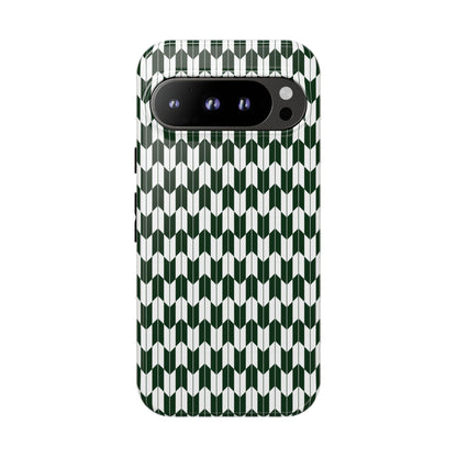 Green Harmony Geometric Phone Case – Durable, Slim, and MagSafe Compatible - JGUS