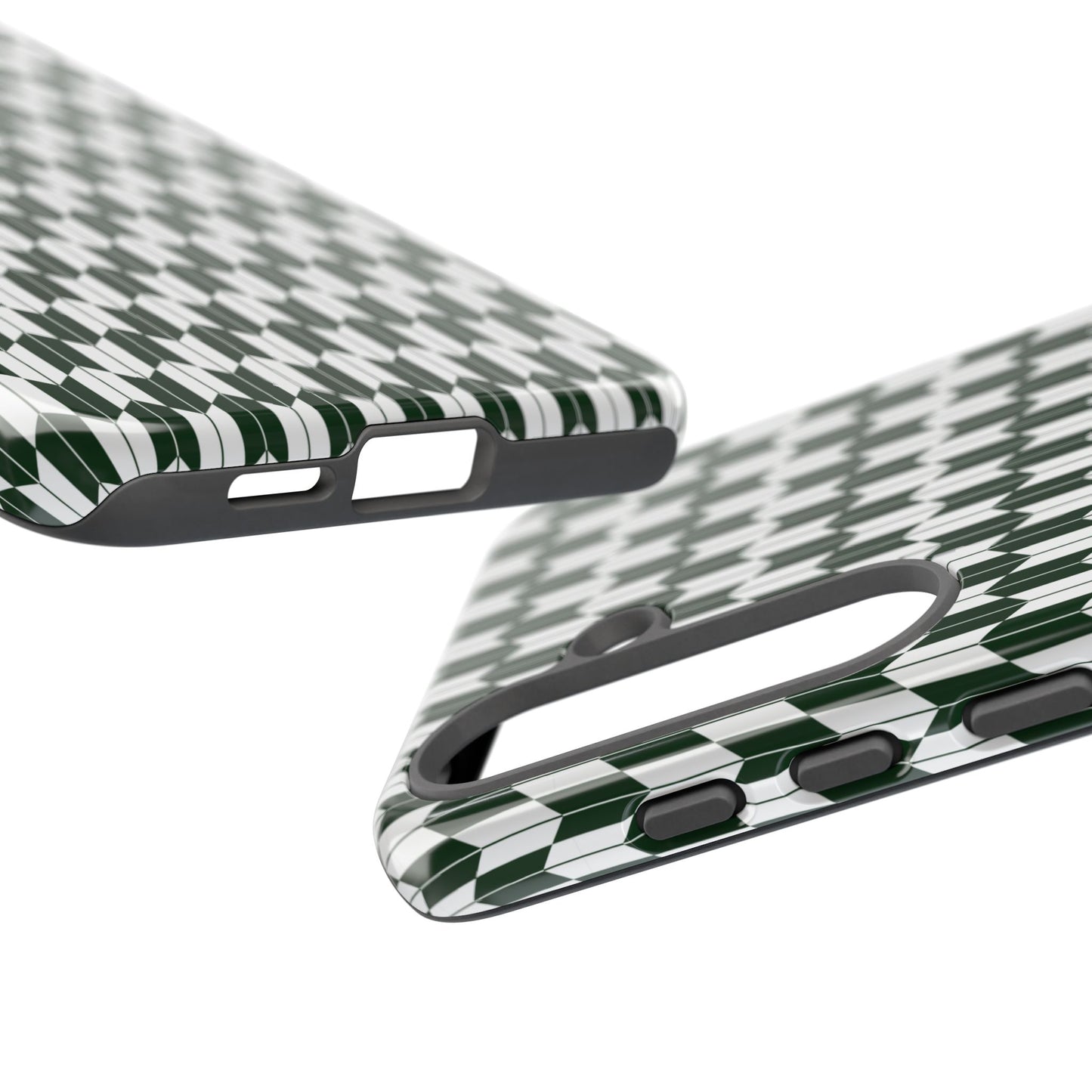Green Harmony Geometric Phone Case – Durable, Slim, and MagSafe Compatible - JGUS