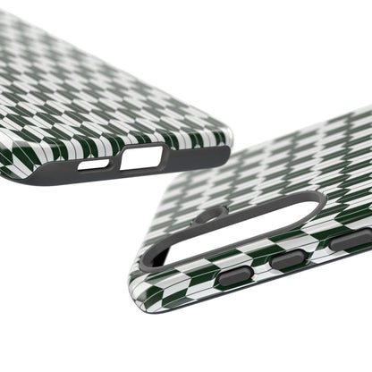 Green Harmony Geometric Phone Case – Durable, Slim, and MagSafe Compatible - JGUS